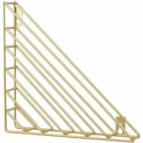 Portariviste geometrico nordico da parete - Portariviste - Portariviste in metallo - per bagno, ufficio e ingresso - Ferro (oro) - Crezuo