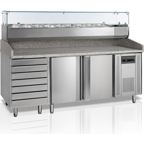 Table à pizza avec module pour garniture - PT1310 + VK38-200 - Tefcold (1/5)