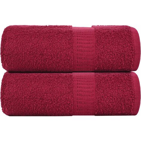 Serviettes d'invités FROGN 2 pièces Bordeaux 30x50 cm 360 g/m²
