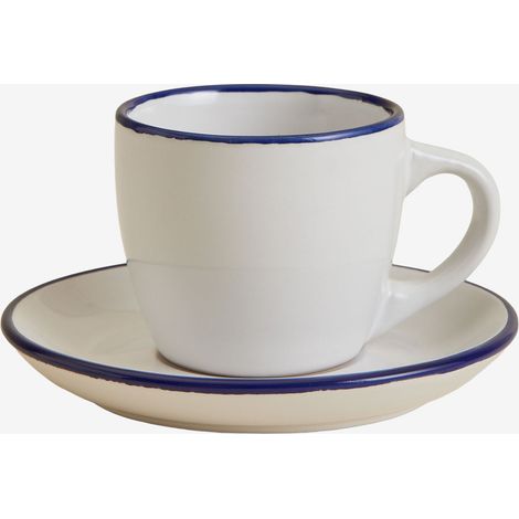 Confezione da 2 tazze da caffè in gres Ronilena con piattini, 9 cl SKLUM            
