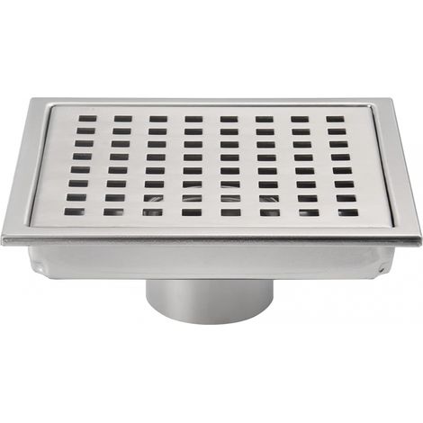 Zoll gebürsteter silberner quadratischer Duschbodenablauf, Gitter mit abnehmbarer Abdeckung, Edelstahl SUS304