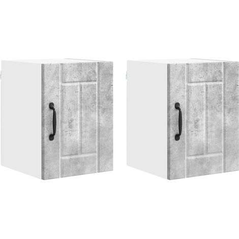 Maison Exclusive - Armadietto a muro LUCCA 2 pcs Grigio Cemento 30 x 31 x 40 cm