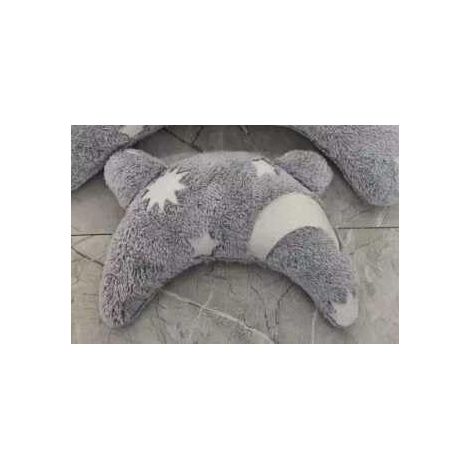 1 Oreiller Pour Chien - 1 Brosse À Dents - Coussin En Peluche Gris Motif Étoile-Lune - Accessoire De Repos Et Soins Bucco-Dentaires Pour Animaux De Compagnie - Gris Et Bleu