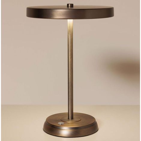 Lampe à Poser LED Urion en Métal Bronze Antique 35x25cm (1/5)