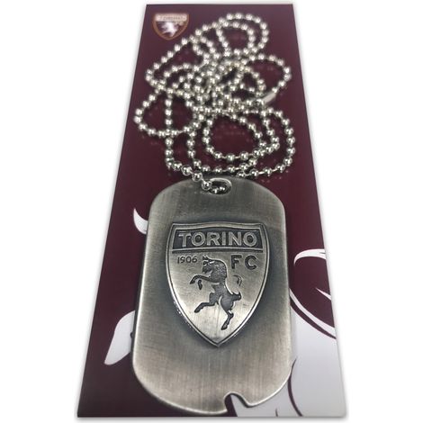MOSTRINA IN METALLO ANTICHIZZATO CON CATENINA DA COLLO LOGO UFFICIALE TORINO FC e cartolina TORINO È (1/3)