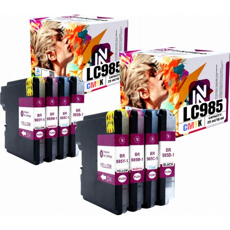 Inkdigo LC985 Tinte kompatibel mit Brother DCP-J125, MFC-J220, DCP-J315W, TÜV-zertifiziert (1/5)