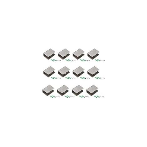 Clips Pince à Verre 12 Pieces Pince à Verre en Acier Inoxydable 201 Support Etagere Verre Reglable de 6 à 10 mm d'épaisseur Verre Acrylique Bois, avec Vis (Carrés, 26,5x20x14,5mm) (1/5)