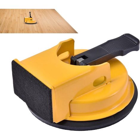 Outil Pose et Ajustement Lames de Sol – Ventouse Réglable pour Parquet, Stratifié et Vinyle, Jaune (1/5)