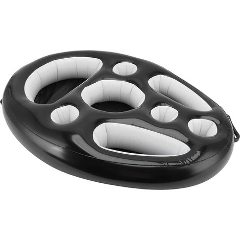 Porte-boissons flottant gonflable générique, plateau stable pour les fêtes à la piscine et la plage, flotteur de piscine en PVC pour boissons, collations, fruits, biscuits (1/4)