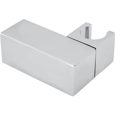 Soporte para ducha de mano, soporte cuadrado de cobre para cabezal de ducha con articulación giratoria de 360°, montaje con tacos, accesorio de baño (1/5)
