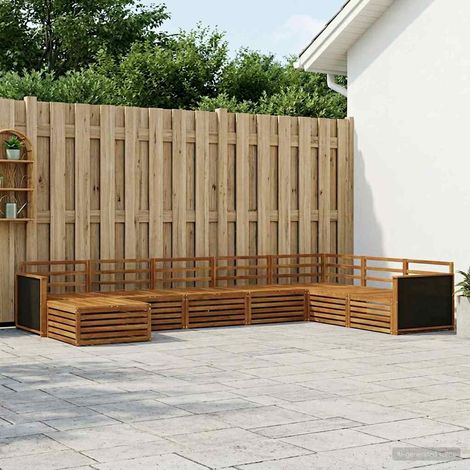 vidaXL Outdoor-Sofagarnitur 8 pcs Natur (1/5)