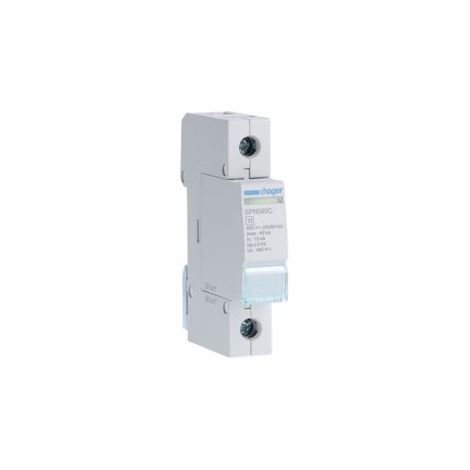 Parafoudre 1P débrochable 40KA type 2 avec voyant fin de vie HAGER SPN140C