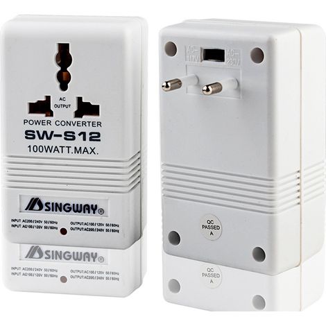 Adaptateur de convertisseur de Puissance de Voyage 100W 110V à 220V transformateur de convertisseur de Tension élévateur et (1/5)