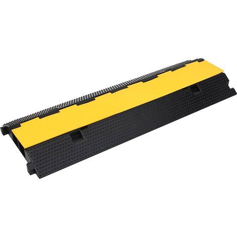 vidaXL Cable Protector Ramps with 2 Channels 2 pcs 100 cm Rubber