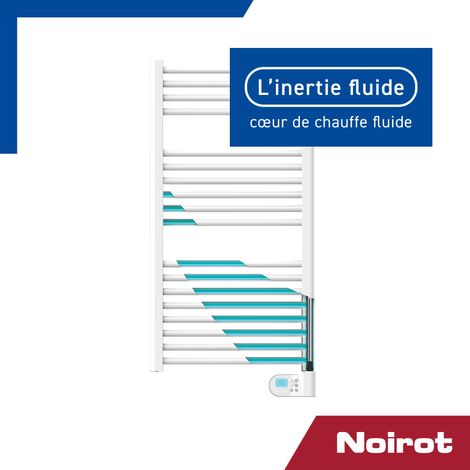 Radiateur sèche-serviettes à inertie fluide NOIROT Flobain Neo 500W blanc