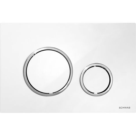 Sapho - Plaque de déclenchement, blanc/chrome P47-0201-0250 (1/2)