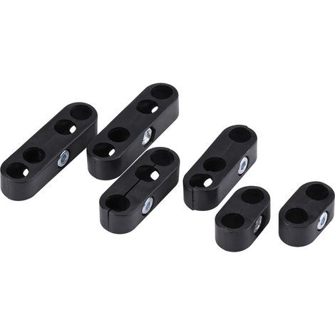 7-mm- und 8-mm-Zündkerzenkabel-Trennringe, schwarze Kabelbaum-Teiler für Chevy, Ford und Mopar (1/5)