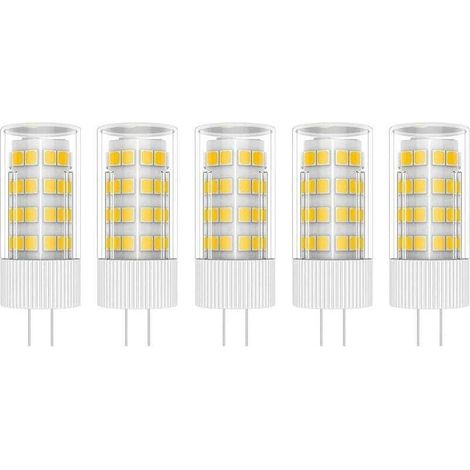 5X G4 LED Lampe 5W Birne Lampe 51 SMD 2835LEDs Warmweiß 3000K LED Birne 400LM Entspricht 50W Halogenlampe AC 220V [Energieklasse A+]