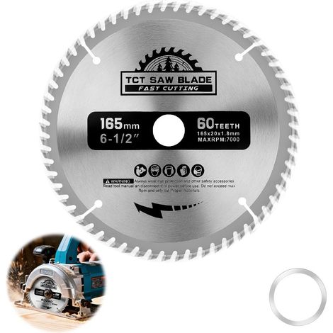 Lame de scie circulaire 165 x 20 mm, 60 dents Coupes propre (1/5)