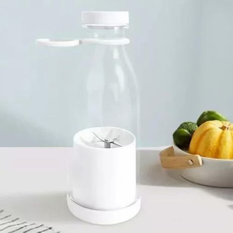 Mixeur portable rechargeable 420 ml 40 W, lames inox, batterie longue durée, smoothies jus blanc