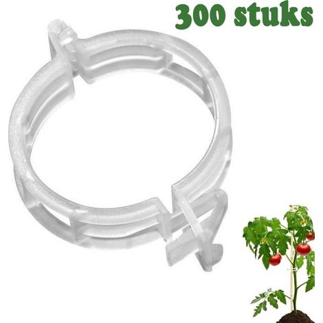 300 attaches pour plantes - Plants de tomates - Potager - Tuteurage - Kit de pinces pour tomates - Attaches pour plants de tomates - Clips de tuteurage - Clips de support pour plantes - Convient aux t (1/5)