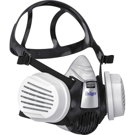 Dräger X-plore 3300 Demi-masque de protection poussières-artisanat avec filtres P3 R résistant à l’eau contre des particules fines M (1/5)