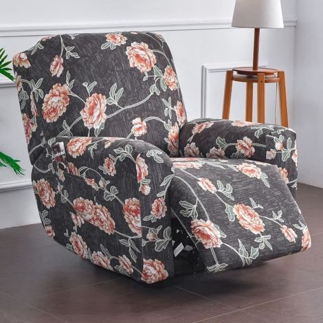 Housse de Fauteuil Relax Extensible 1 Place, Housse de Fauteuil Relax Inclinable Electrique, Couverture de Chaise, style5 (1/4)