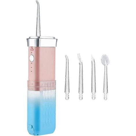 Hydropulseur buccal portable, jet dentaire, appareil de nettoyage des dents et de lavage de bouche, rechargeable et sans fil (1/5)