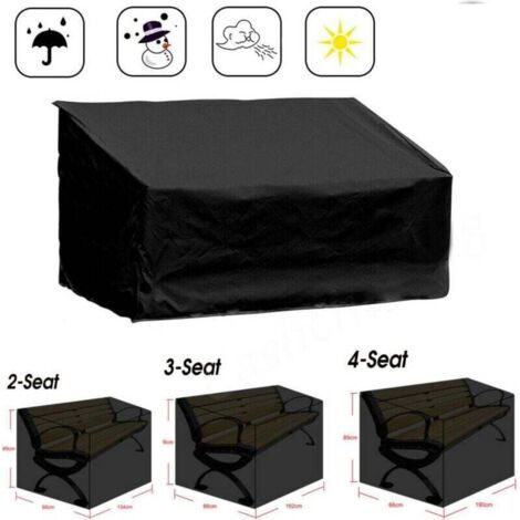 QORVA-Housse pour banc de jardin, Housse pour banc de jardin 2 places et extérieur, Housse de protection pour mobilier de jardin, Housse pour canapé de jardin en tissu Oxford 210D, imperméable (1/4)