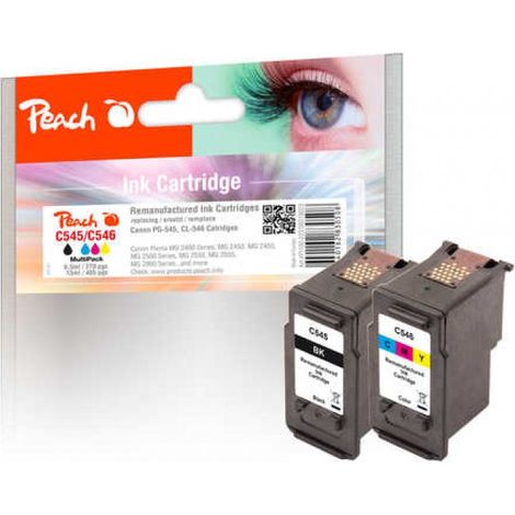 Peach 319023 Druckerpatrone Kompatibel Schwarz, Cyan, Magenta, Gelb