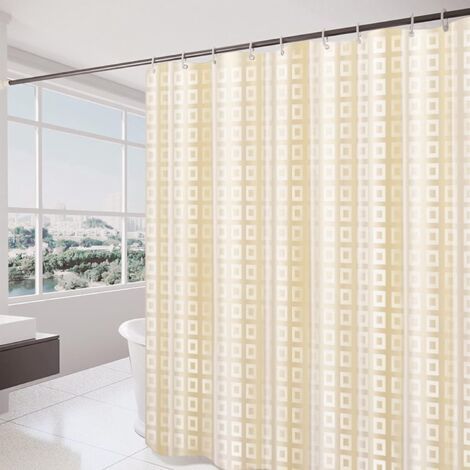 Rideau de douche en tissu imperméable et anti-moisissure, 200x200cm,
