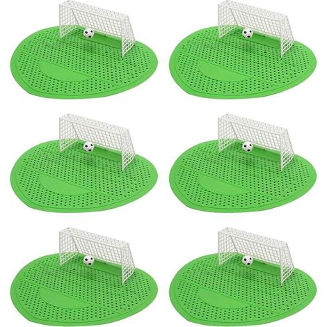 Scented Urinal Sieve - Fun Football Insert - Splash Guard - Odour Protection - for Hotels, Home, School Secretarial and Public Toilet - 6 Pack (1/5)