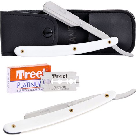 Tommo Bartrasiermesser-Set, Rasierklinge + Etui, Friseurbedarf (1/5)