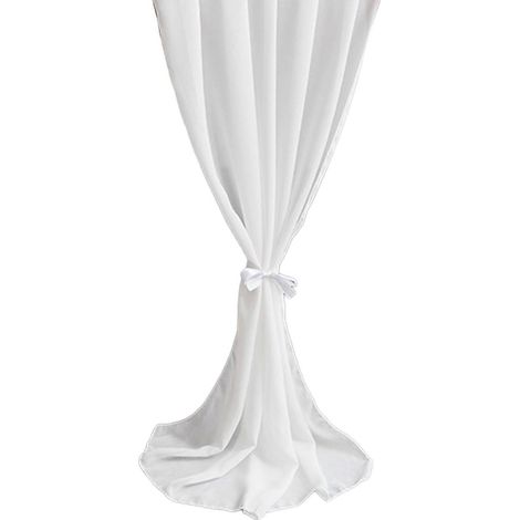Chemin de table en mousseline semi-transparente, décoration de table en soie pour mariage et Noël 2024, nappe blanche originale 90 (1/5)