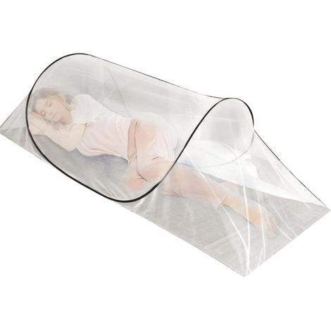 Moustiquaire pour lit, moustiquaire pop-up avec fermeture éclair, moustiquaire pliable pour lit simple, anti-moustiques et insectes,200 x 80 cm (1/5)