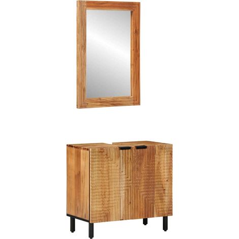 Badezimmerschrank-Set 2 stk. Natur 62 x 33 x 58 cm vidaXL (1/5)