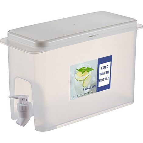 Dispensador de bebidas de plástico, dispensador de bebidas con grifo, dispensador de limonada helada para fiestas y uso diario, dispensador de leche para refrigerador de un galón, pequeños dispensador