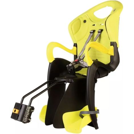 seggiolino bici posteriore bellelli "tiger" giallo, portata massima 22 kg
