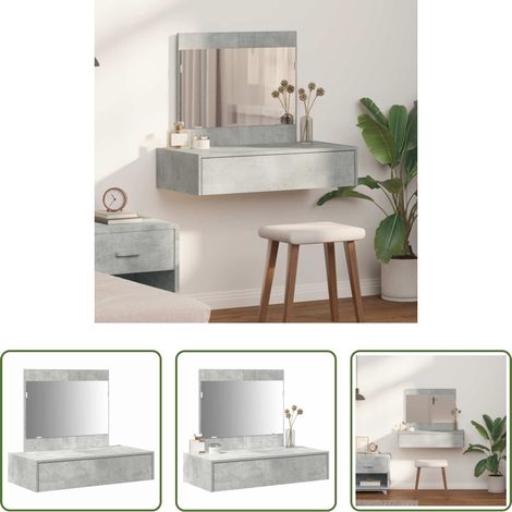 Coiffeuse moderne - Table de Toilette Gris 83 x 40 x 70 cm Bois d'ingénierie (1/5)
