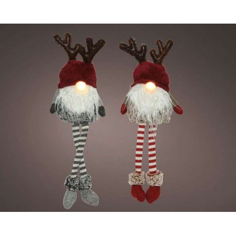 Gnomo natalizio con luce led
