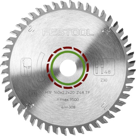 Festool 496308 160mm x 20mm x 48T Special Saw Blade