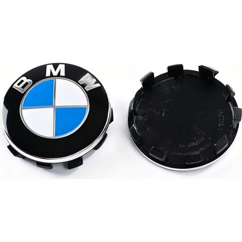 Lot de 4 Cache-Moyeux de Roue 56 mm pour Série 1 3 5 7 X1 X3 X4 X5 X6, Centre de Jante Automobile, Enjoliveur de Moyeu, Remplacement Décoratif Bleu Blanc (1/3)