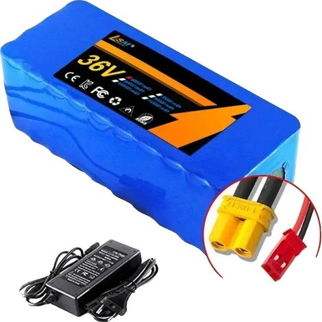 Batterie Lithium, Capacité 60000mAh, Compatibilité 36V, XT30-JST-Chargeur (1/2)