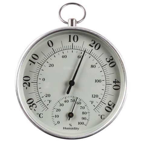 Sollbry Thermomètre d'intérieur et d'extérieur 10 cm avec thermomètre d'humidité à l'intérieur et à l'extérieur Température de l'air pour moniteur climatisation Humidity Thermomètre Gauge Indicateurs (1/5)