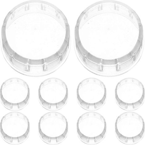 Bouchons de rechange pour shaker, anti-fuites et résistants à la chaleur, transparents, pour le mélange professionnel en extérieur (4,40 x 4,40 x 2,50 cm), lot de 10. (1/5)