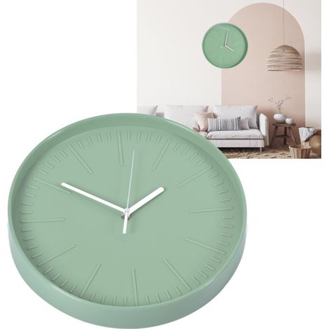 Geräuschlose Quarz-Wanduhr aus ABS für Wohnzimmer und Schlafzimmer [Batterie nicht enthalten]