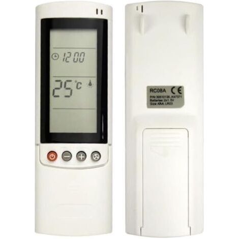 Télécommande compatible Airwell RC08A pour climatiseur – Contrôle à longue distance 10m – Ergonomique et durable – Matériau ABS (1/5)