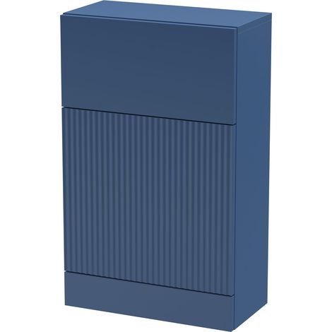 Contemporary Fluted 500mm Floor Standing WC Unit, Satin Blue