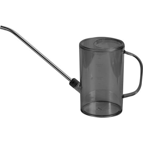 Kleine Kunststoff-Gießkanne – ideal für die Gartenarbeit zu Hause – mit langem Ausguss – Fassungsvermögen 1/4 Gallone (34 Unzen) – Grau