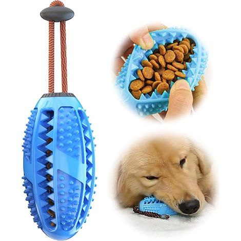 Bâtonnet de brosse à dents pour chien en caoutchouc bleu non toxique pour un soin dentaire et un nettoyage des dents efficaces (1/5)